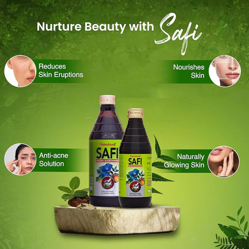 Hamdard Safi Natural Blood Purifier Syrup For Acne Pimple Blemishes Rashes - 100ml
