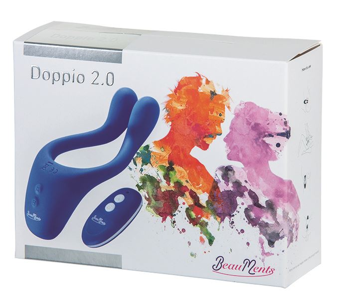 Doppio 2.0 Couples Vibrator with wireless remote control - Blue *FOR UK SALE ONLY*