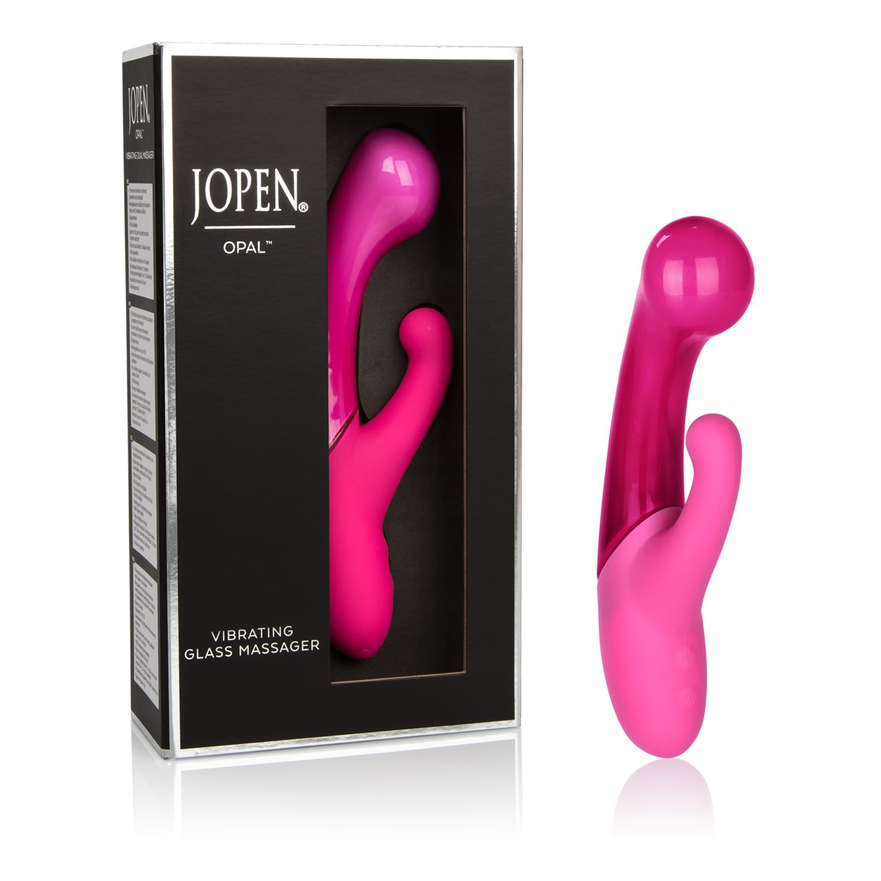 Opal by Jopen Vibrating Glass Massager - Pink