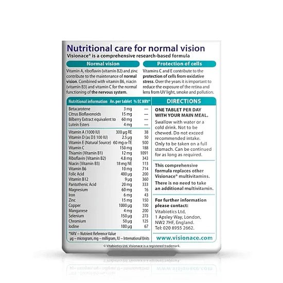 Vitabiotics Visionace Original - 30 Tablets