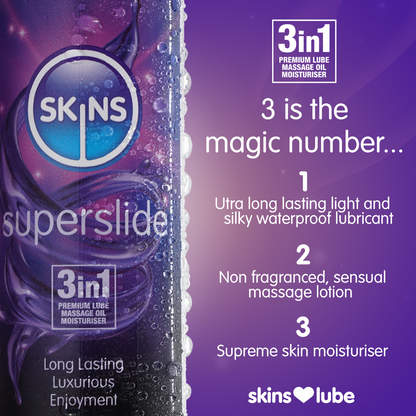 Skins Superslide Silicone Based Lubricant 4.4 fl oz (130ml)