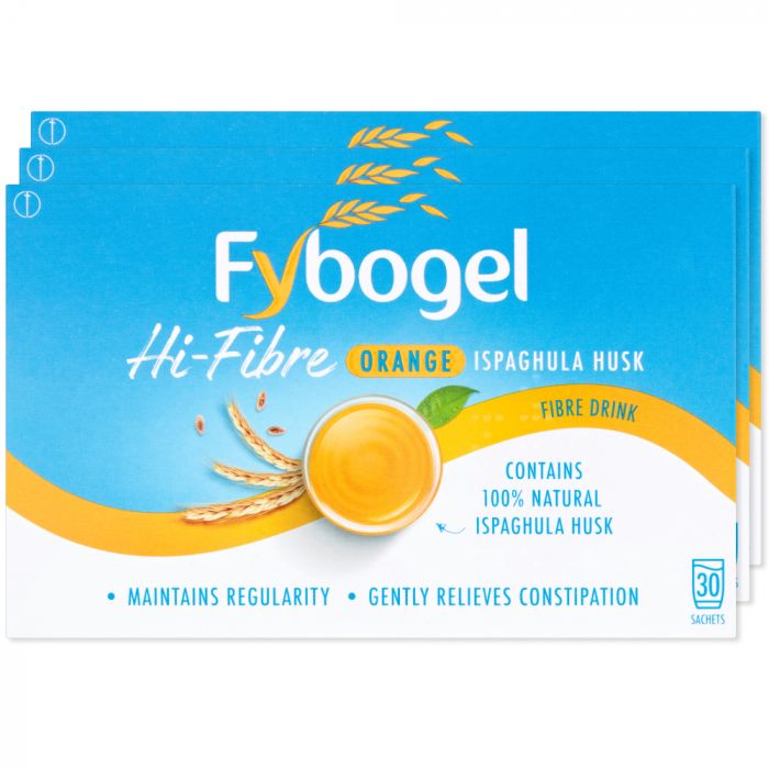 Fybogel Hi-Fibre Orange Ispaghula Husk Fibre Drink- 30 Sachets
