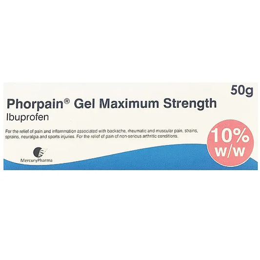 Phorpain Maximum Strength Ibuprofen 10% Gel - 50g