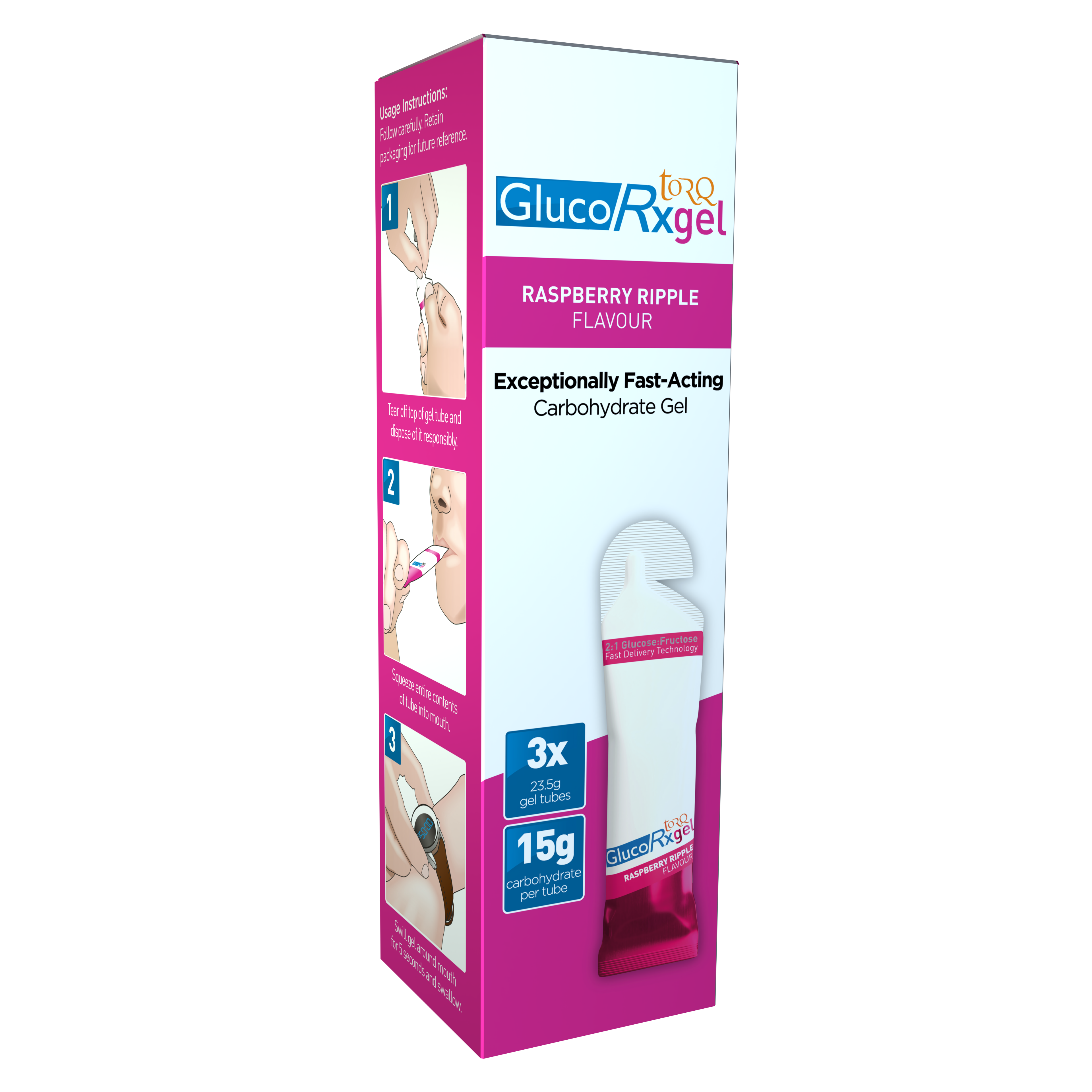 GlucoRx ToRQ Gel Raspberry Ripple– Thechemist2u