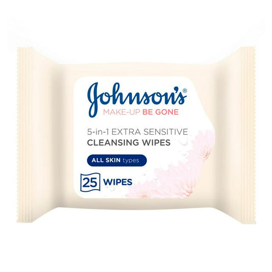 Johnson's Face Care Makeup Be Gone Extra Sensitive 25 Wipes