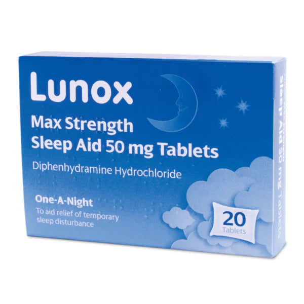 Lunox Max Strength Sleep Aid 50mg (Brand May Vary)