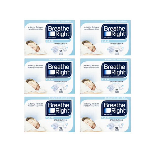 Breathe Right Nasal Strips Clear Small/Medium - 10 Strips