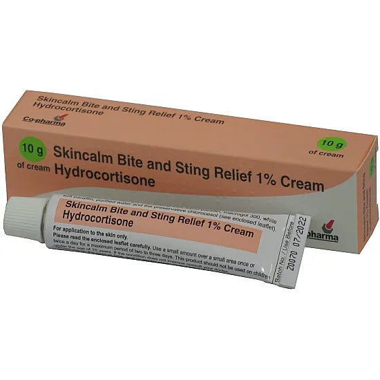 5 x Skincalm 10g Bite and Sting Relief 1% Cream