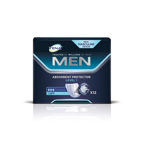 TENA Men Level 1 Incontinence Absorbent Protector - 12 Pads