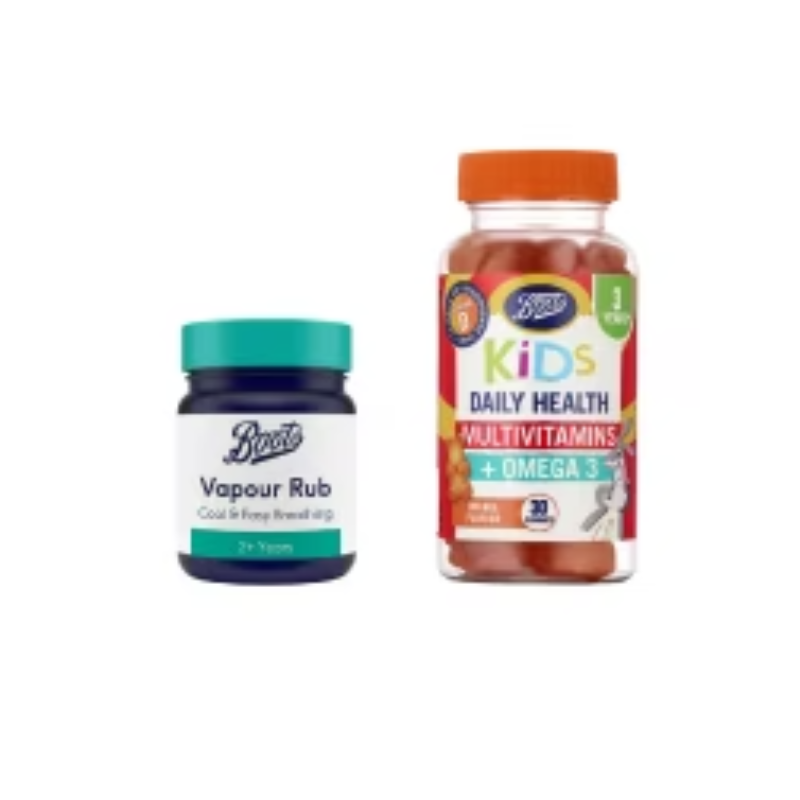 Boots Multi-vits Omega Gummies and Vapour Rub Bundle