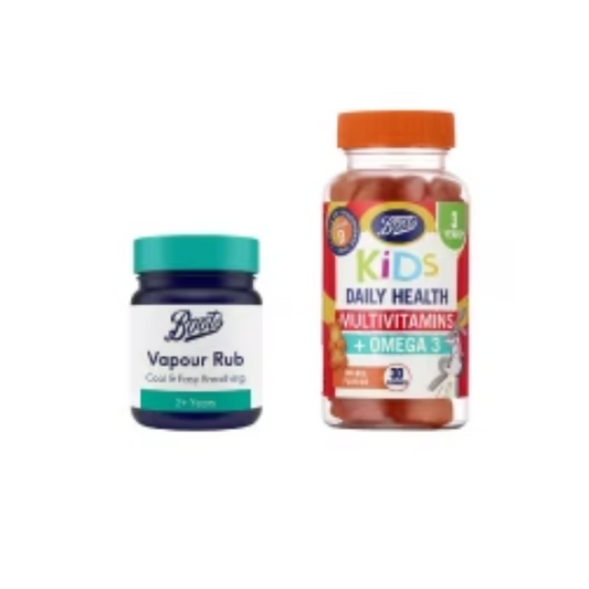 Boots Multi-vits Omega Gummies and Vapour Rub Bundle