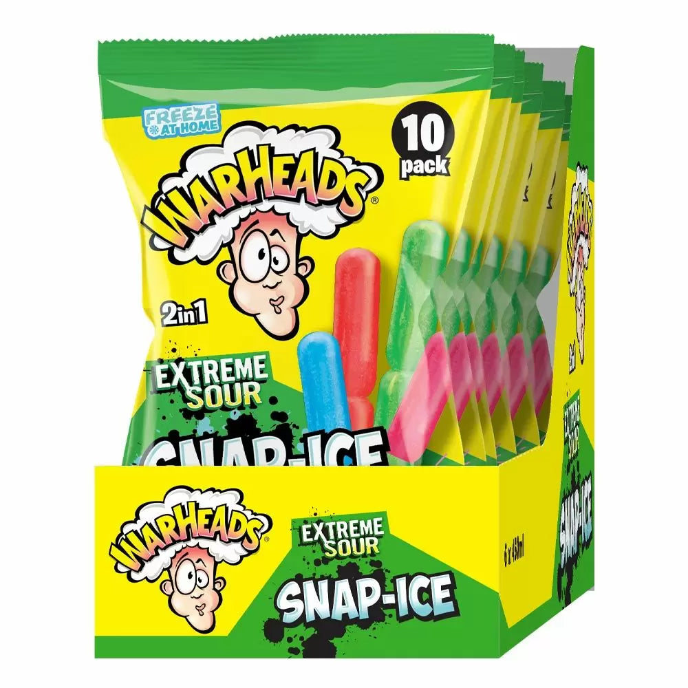 Warheads Extreme Sour 2 In 1 Snap Ice Sticks 450ml x 1