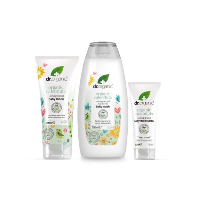 Dr Organic Baby Wash Lotion And Moisturiser Bundle