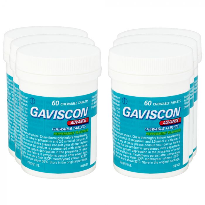 Gaviscon Advance Mint Chewable 60 Tablets