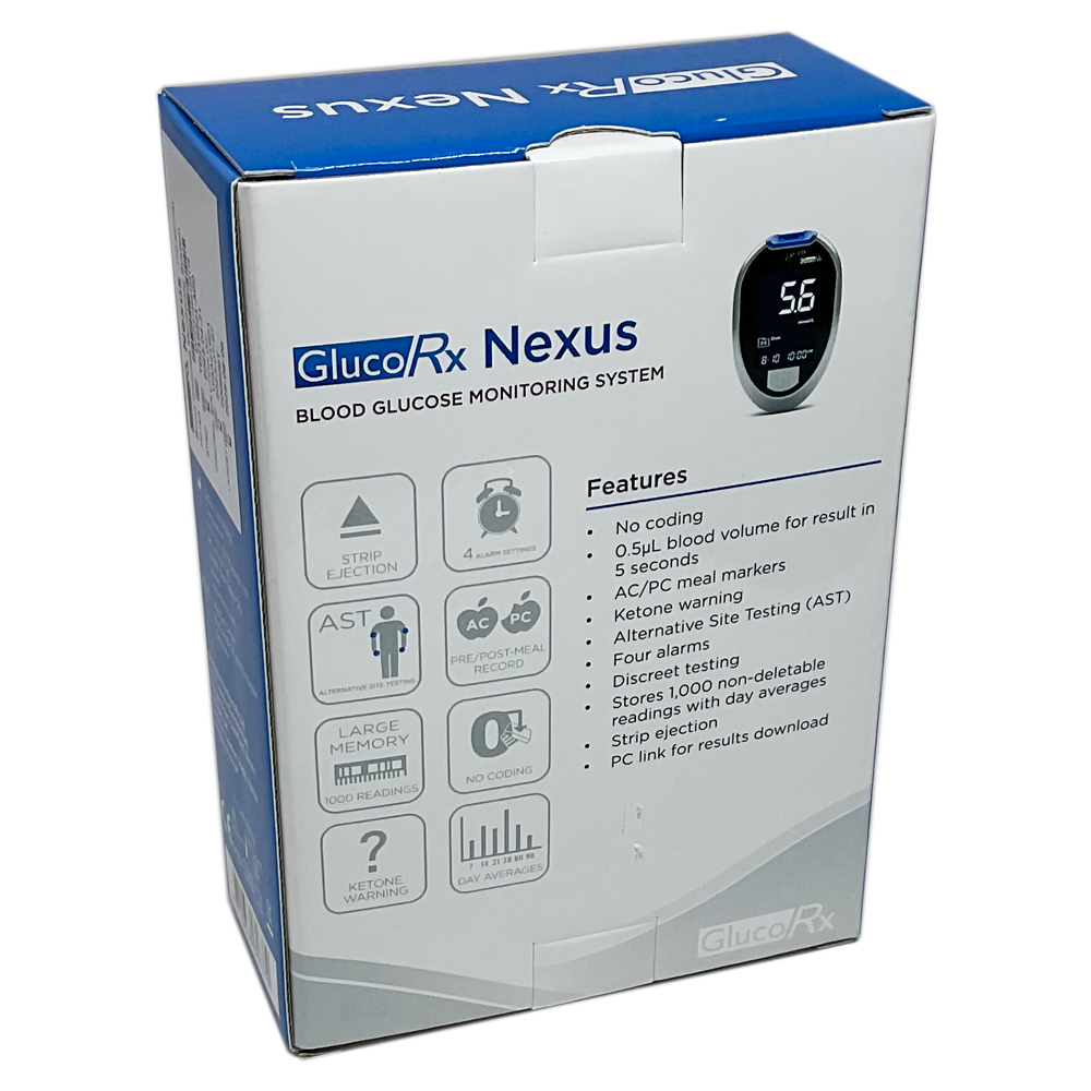 GlucoRx Nexus Blood Glucose Monitoring System