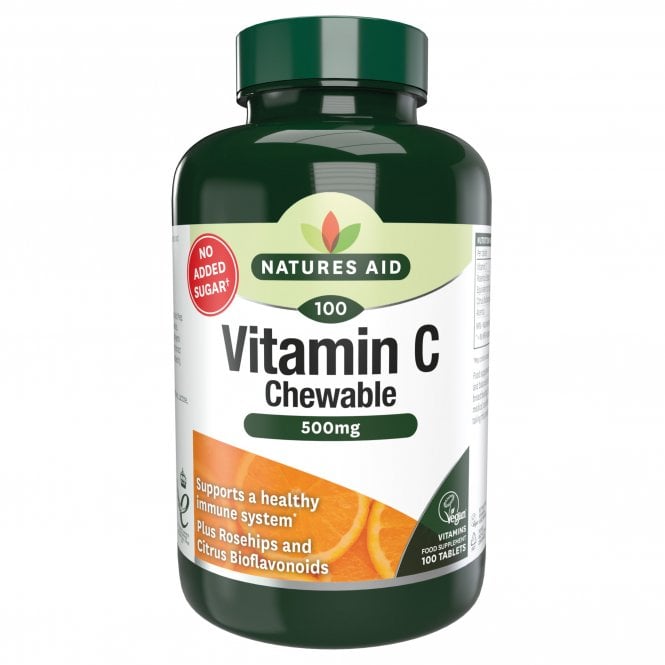 Natures Aid Vitamin C Chewable 500mg 100 Tablets