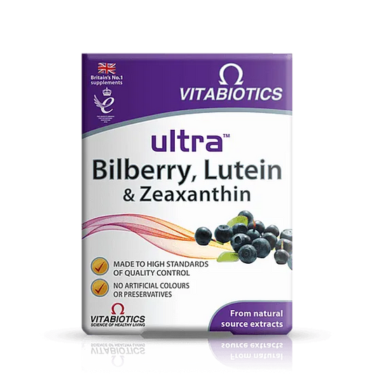 Vitabiotics Ultra Bilberry, Lutein & Zeaxanthin - 30 Tablets