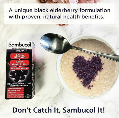 Sambucol Extra Defence | Vitamin C Black Elderberry Liquid-120ml