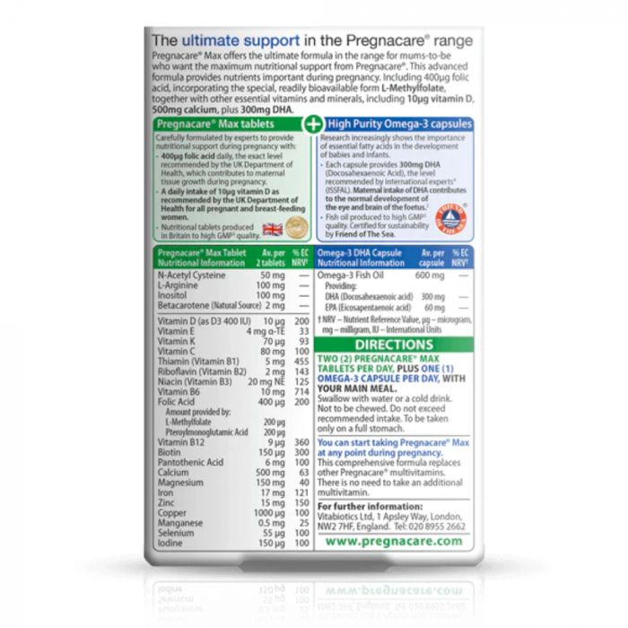 Vitabiotics Pregnacare Max - 84